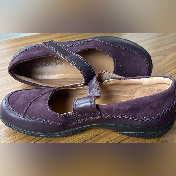 Hotter Plum Leather Mary Jane Comfort Shoes Cushioned Walking Flats UK 6 UK‎ 8 - Picture 7 of 10